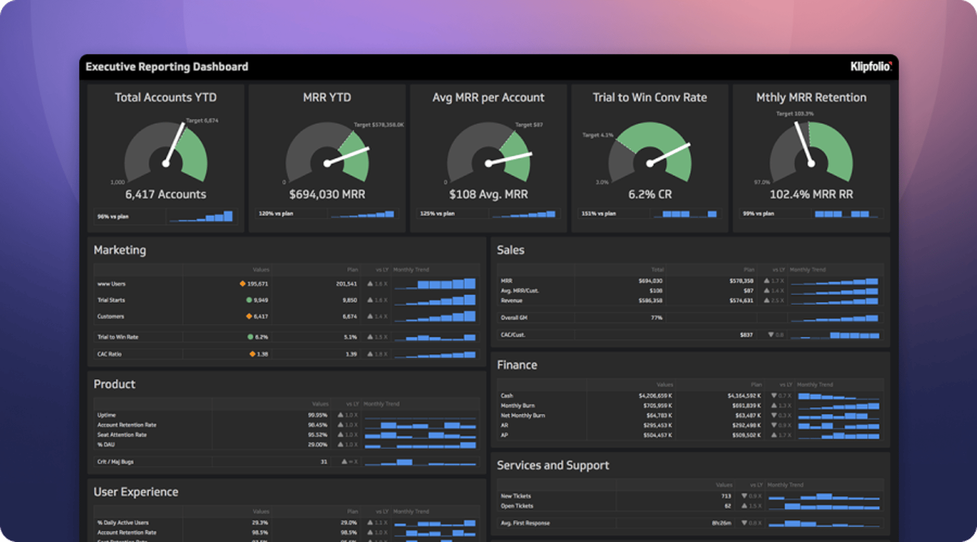 Executive Reporting Dashboard